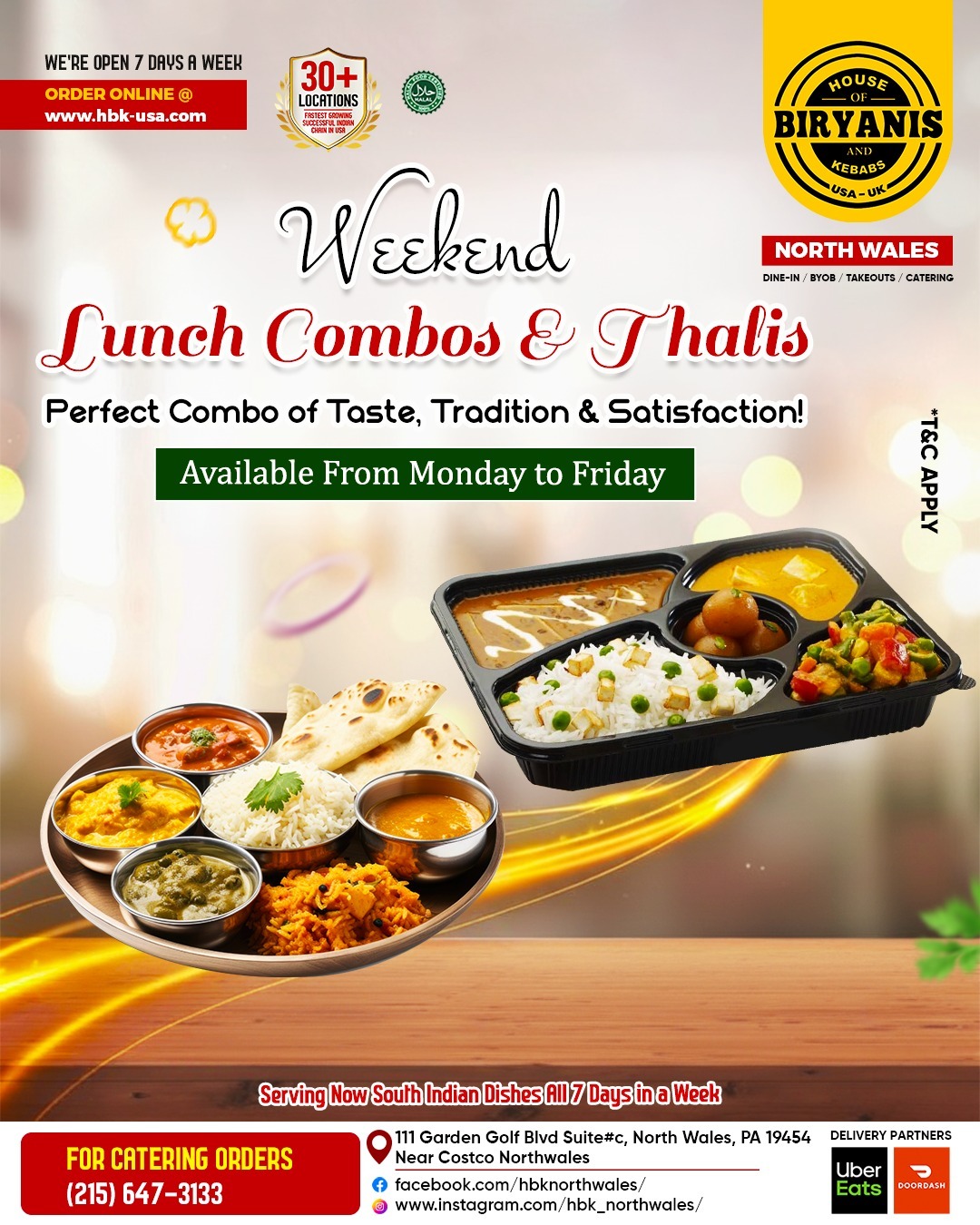 Weekend Combo Lunch - HBK North Wales