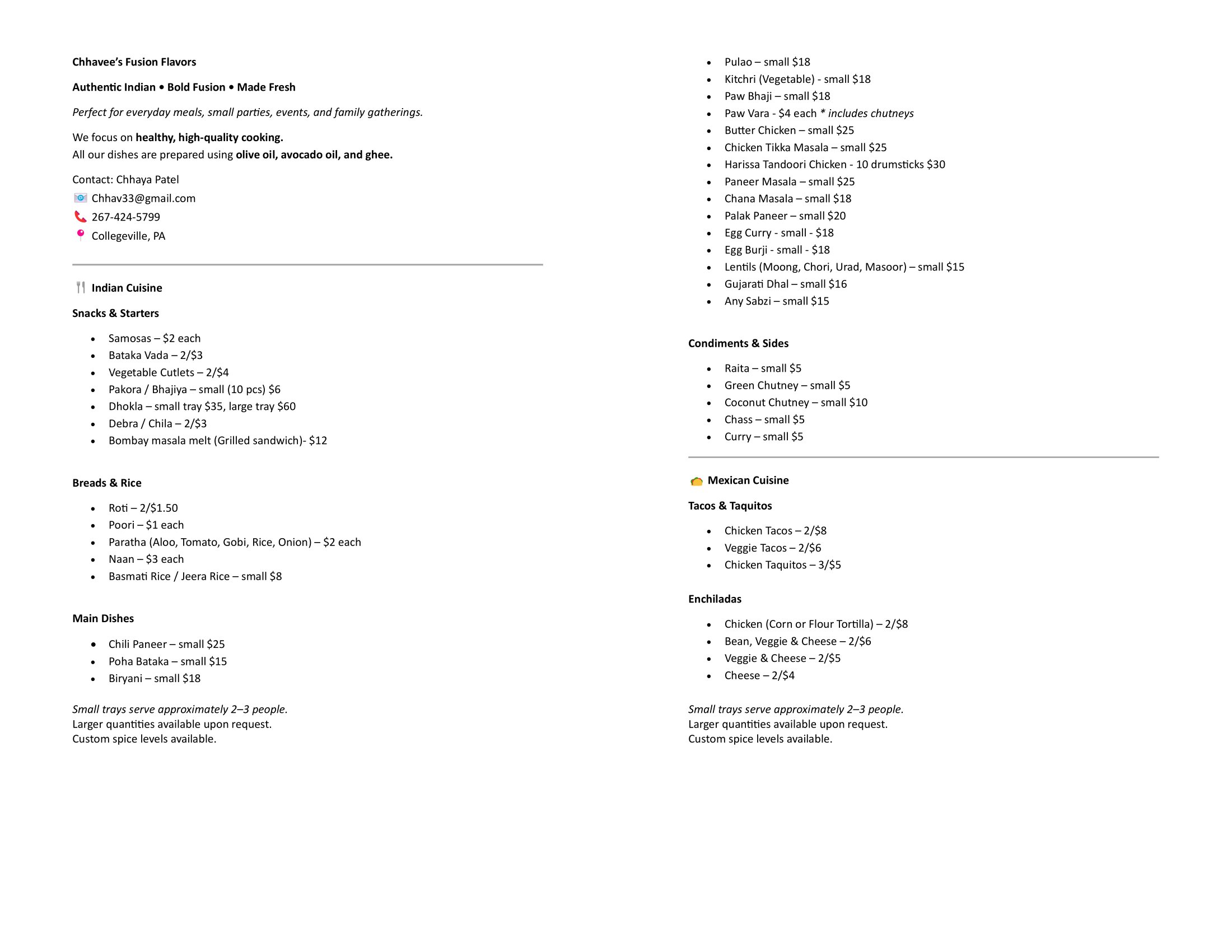 Chhavee's Fision Flavors