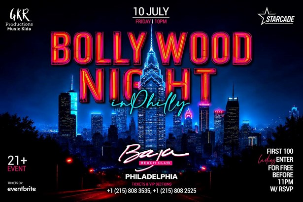 Bollywood Night at Baja Beach Club - Philadelphia, July 10 2026