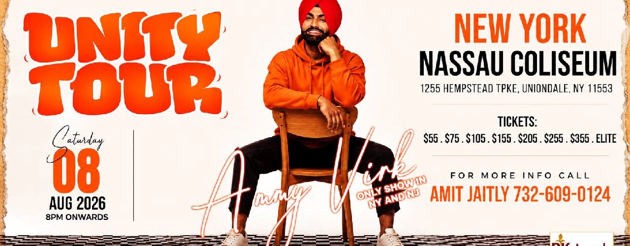 Ammy Virk Unity Tour Live Concert 2026 in New York