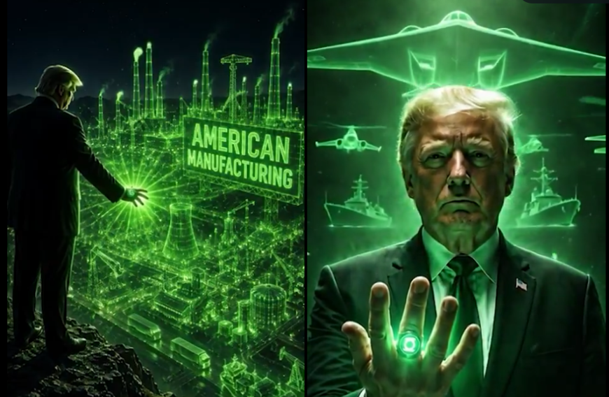 Trump mocked over bizarre AI Green Lantern video and ‘The Moon is ours’ post