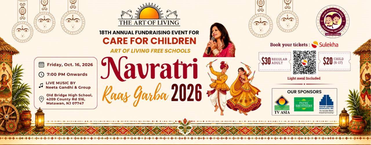 Navratri Garba 2026 in NJ - Art of Living Free Schools