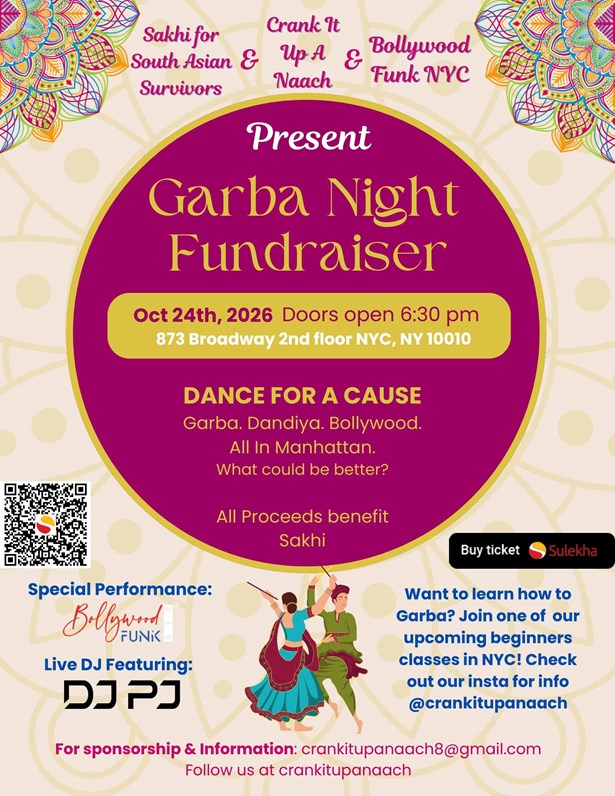 Garba Night Fundraiser Dance for a Cause in Newyork