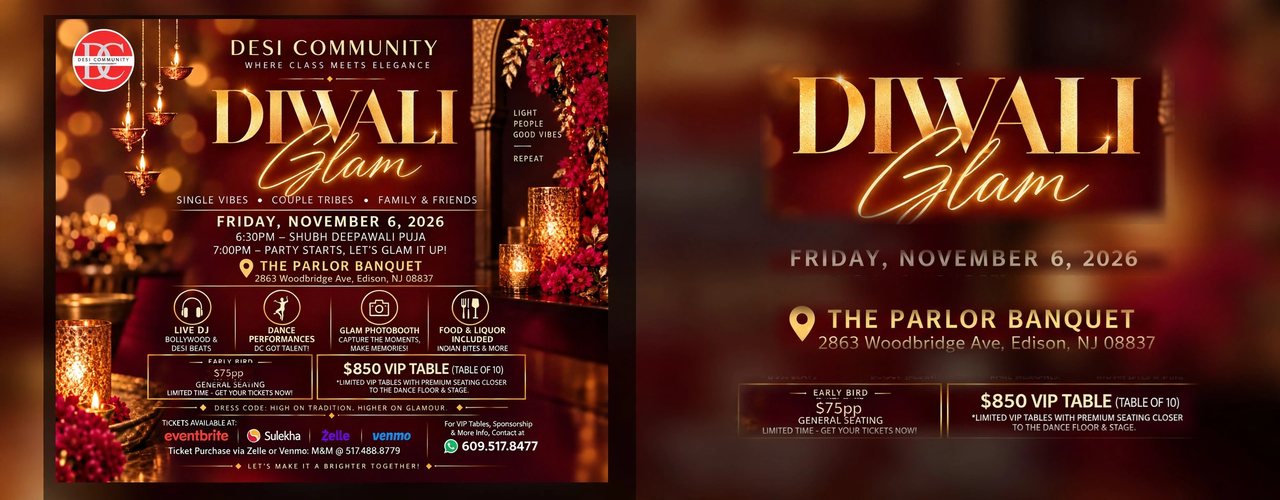 Diwali Glam — DESI Community Diwali Party